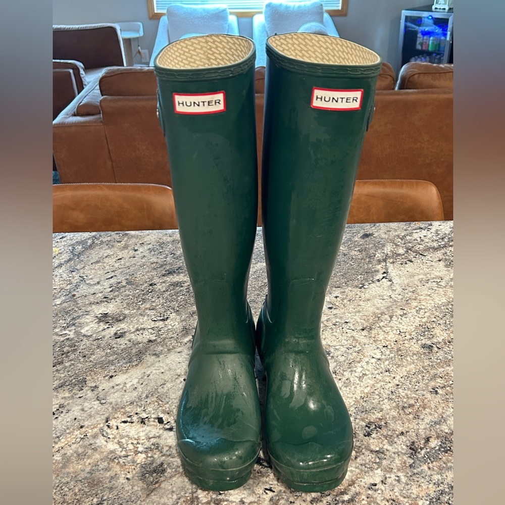 Green Hunter boots